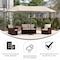 Flash Furniture Elizabeth Commercial Grade 15 FT Triple Head Patio Umbrella with Crank and Easy Lift Functionality in Tan GM-WL-UU021-TAN-GG - alternate 5